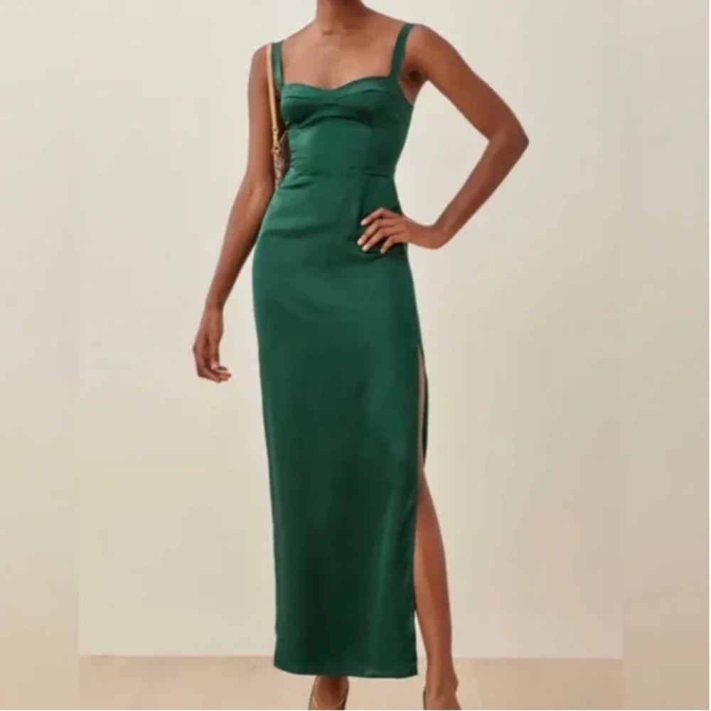 Reformation Emerald Green Tally Dress
